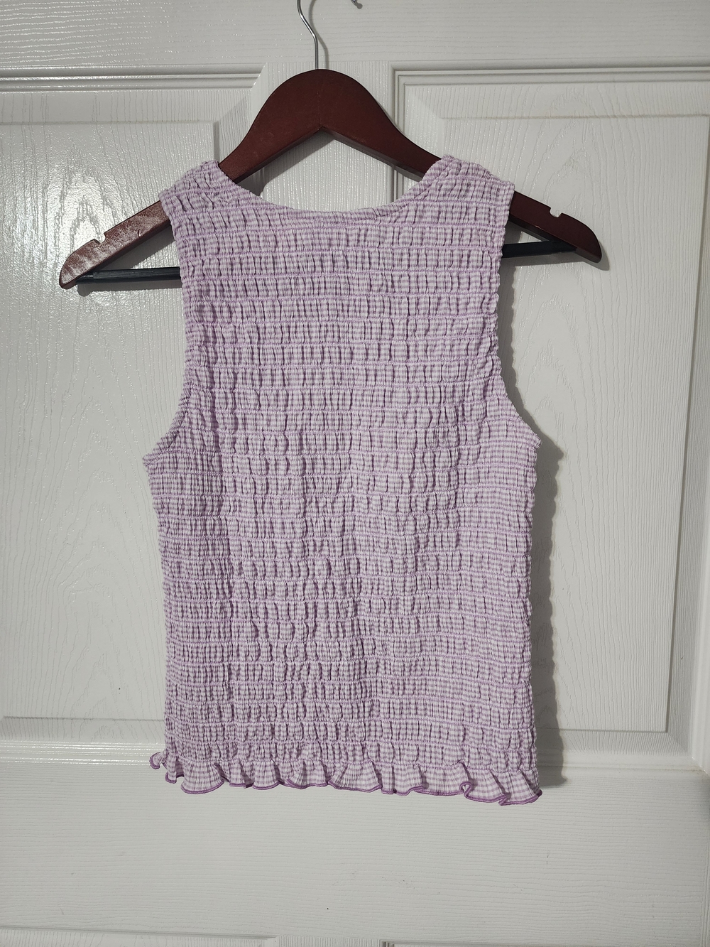 Old Navy NWOT Lavender Smocked Sleeveless Tank - Picture 2 of 6